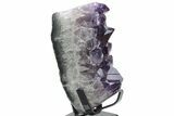 Dark Purple Amethyst Cluster With Stand - Large Points #221074-1